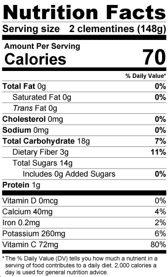 calories in halos clementines|halo clementine nutrition facts.